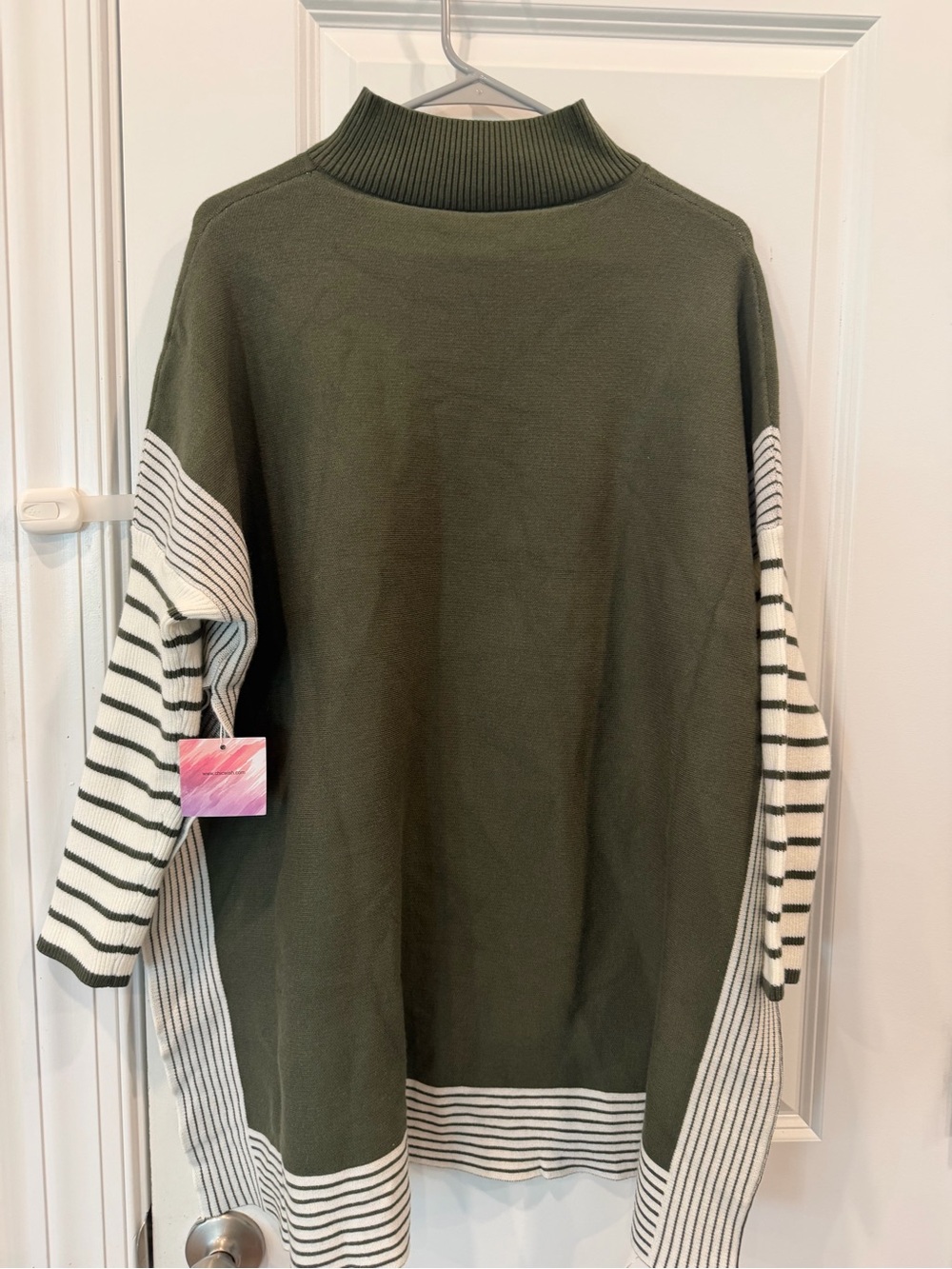NWT Chicwish Oversized Mock neck Sweater L/XL Olive Green
